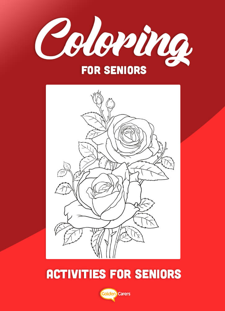 A lovely roses coloring template to enjoy.